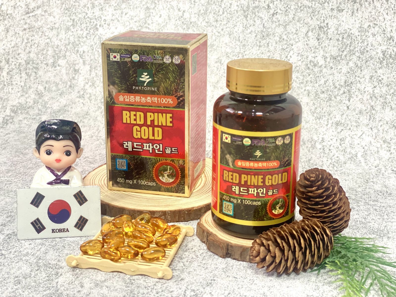 Tinh Dầu Thông Đỏ Hàn Quốc hộp 100 viên